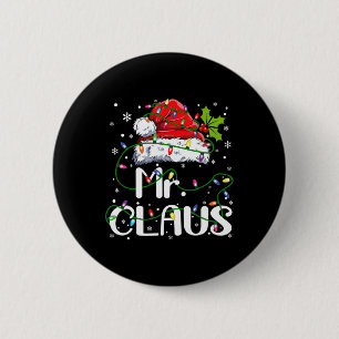 Mr And Mrs Claus Couples Matching Christmas Pajama 6 Cm Round Badge