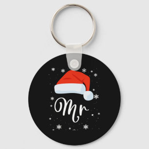 Mr And Mrs Claus Couples Matching Christmas Pajama Key Ring