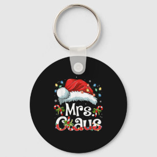 Mr And Mrs Claus Couples Matching Christmas Pajama Key Ring