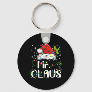 Mr And Mrs Claus Couples Matching Christmas Pajama Key Ring