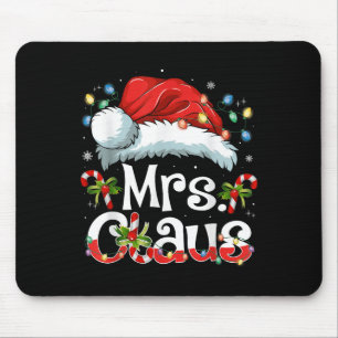 Mr And Mrs Claus Couples Matching Christmas Pajama Mouse Pad