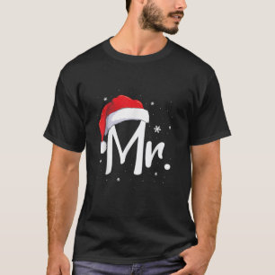 Mr and Mrs Claus Couples Matching Christmas Pajama T-Shirt