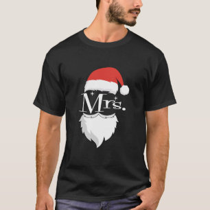 Mr and Mrs Claus Couples Matching Christmas Pajama T-Shirt