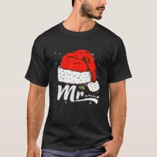 Mr And Mrs Claus Couples Matching Christmas Pajama T-Shirt