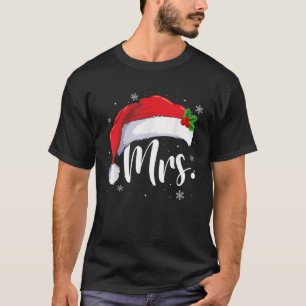 Mr and Mrs Claus Couples Matching Christmas Pajama T-Shirt