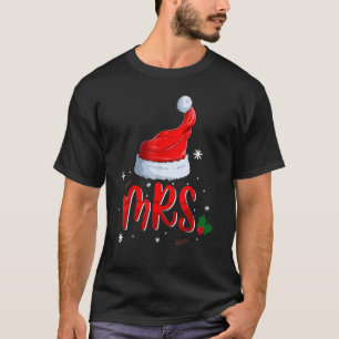 Mr and Mrs Claus Couples Matching Christmas Pajama T-Shirt