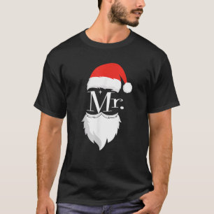 Mr And Mrs Claus Couples Matching Christmas Pajama T-Shirt