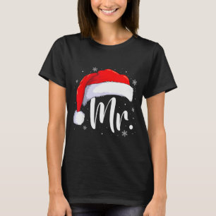 Mr And Mrs Claus Couples Matching Christmas Pajama T-Shirt
