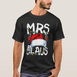 Mr and Mrs Claus Couples Matching Christmas Pajama T-Shirt