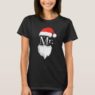 Mr And Mrs Claus Couples Matching Christmas Pajama T-Shirt