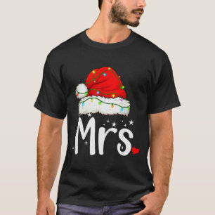 Mr And Mrs Claus Couples Matching Christmas Pajama T-Shirt