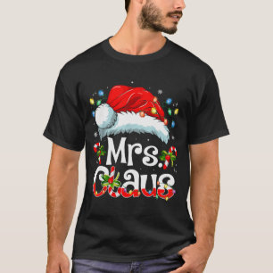Mr And Mrs Claus Couples Matching Christmas Pajama T-Shirt