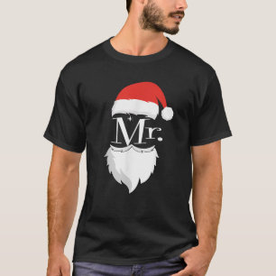 Mr and Mrs Claus Couples Matching Christmas Pajama T-Shirt