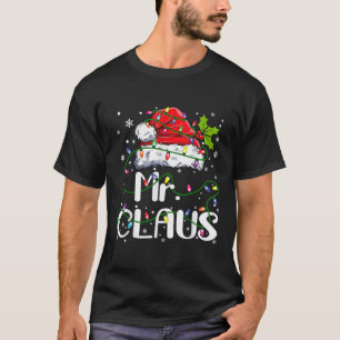 Mr and Mrs Claus Couples Matching Christmas Pajama T-Shirt