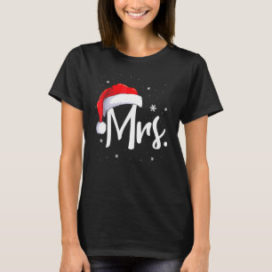 Mr and Mrs Claus Couples Matching Christmas Pajama T-Shirt