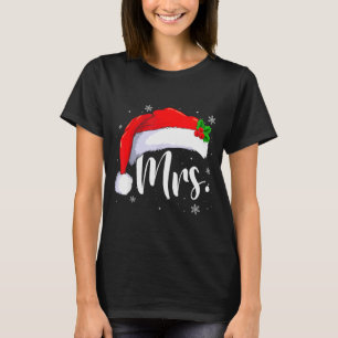 Mr And Mrs Claus Couples Matching Christmas Pajama T-Shirt