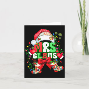 Mr And Mrs Claus Couples Santa Patchwork Christmas Card