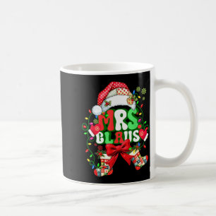 Mr And Mrs Claus Couples Santa Patchwork Christmas Coffee Mug