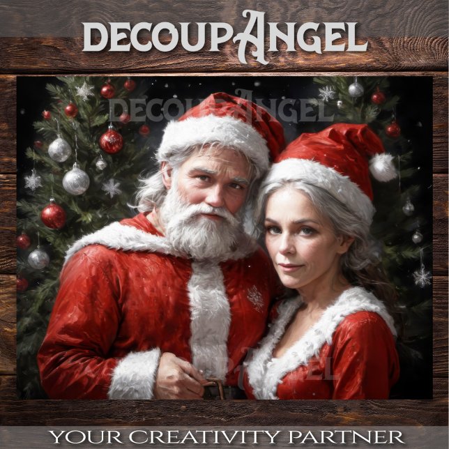 Mr. and Mrs. Claus - Decoupage -  Tissue Paper (Creator Uploaded)
