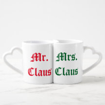 Mr. and Mrs. Claus Mugs
