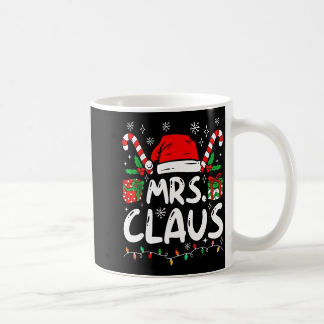 Mr And Mrs Claus Santa Hat Couples Family Christma Coffee Mug (Right)