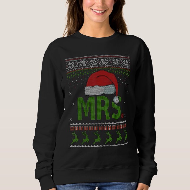 Mr And Mrs Claus Ugly Christmas Sweater Matching C (Front)