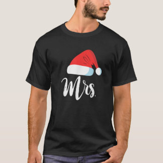 Mr And Mrs Clause Couples Matching Christmas Santa T-Shirt