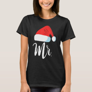 Mr And Mrs Clause Couples Matching Christmas Santa T-Shirt