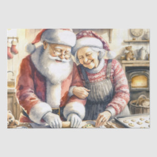 Mr and Mrs Clause Cute Christmas  Tissue Paper