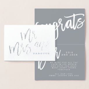 MR AND MRS CONGRATULATIONS CARD