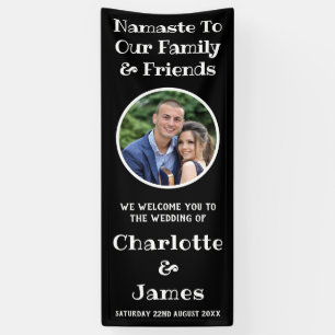 Mr And Mrs Couple Photo Black And White Welcome Banner