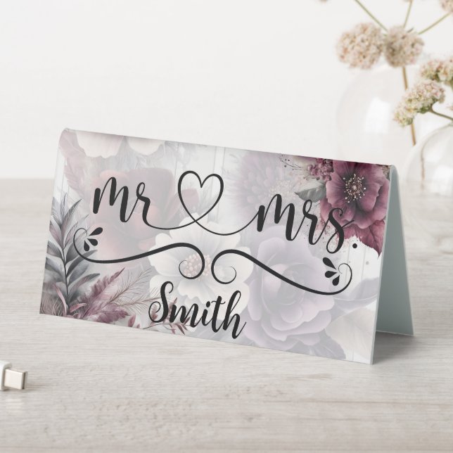 Mr. and Mrs. custom floral wedding  (In SItu (Table))