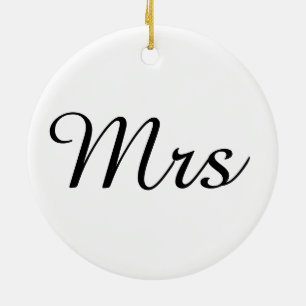 Mr and Mrs   elegant modern matching couple Ceramic Ornament