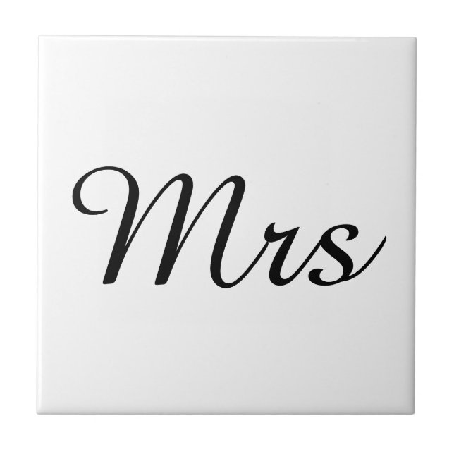 Mr and Mrs | elegant modern matching couple Ceramic Tile (Front)