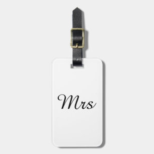 Mr and Mrs   elegant modern matching couple Luggage Tag