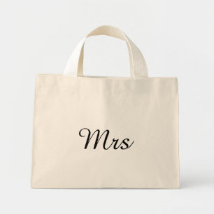 Mr and Mrs elegant modern matching couple Mini Tote Bag