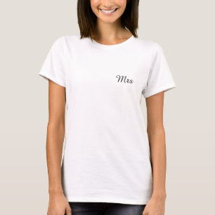 Mr and Mrs   elegant modern matching couple T-Shirt