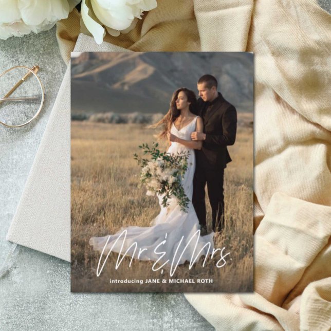 Mr and Mrs Elopement Announcement Postcard (Creator Uploaded)