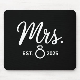 Mr. And Mrs. Engagement Tees Just Married Wedding Mouse Pad