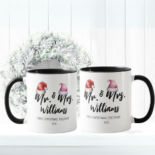 Mr and Mrs First Christmas Together Mug
