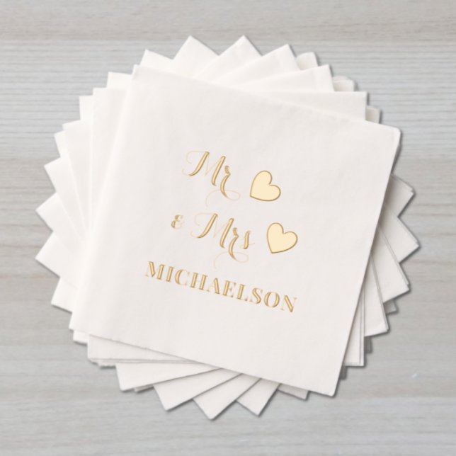 Mr. and Mrs. Foil Napkins (Creator Uploaded)