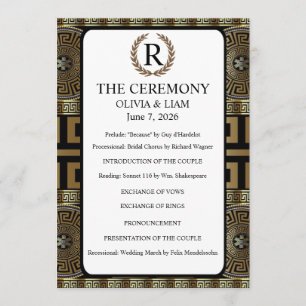 Mr. and Mrs. Formal Classical Grecian Key of Life Program