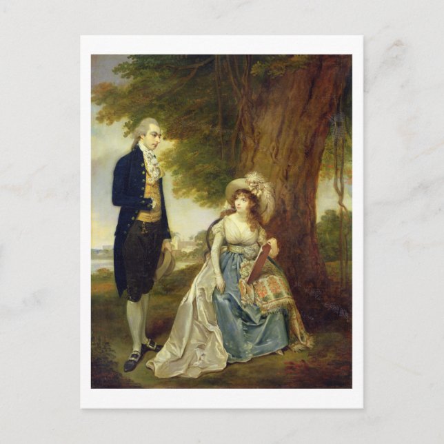 Mr and Mrs Fraser, c.1785-90 (oil on canvas) Postcard (Front)