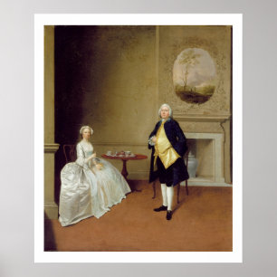 Mr and Mrs Hill, c.1750-51 (oil on canvas) Poster