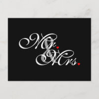 Mr. and Mrs. Husband Wife His Hers Newly Weds
