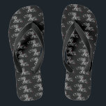 Mr. and Mrs. Husband Wife His Hers Newly Weds Thongs<br><div class="desc">Mr. and Mrs. Husband Wife His Hers Newly Weds on a custom set of flip flops to wear or to share. Embroidery designs you can easily personalise are available in a selection of popular colour options. Use the "Ask this Designer" link to contact us with your special design requests or...</div>