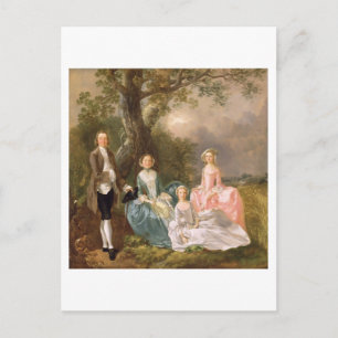 Mr and Mrs John Gravenor and their Daughters, Eliz Postcard