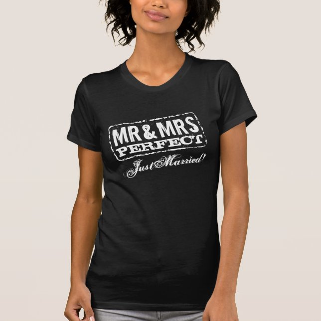 Mr and Mrs Just married t shirts for newly weds (Front)