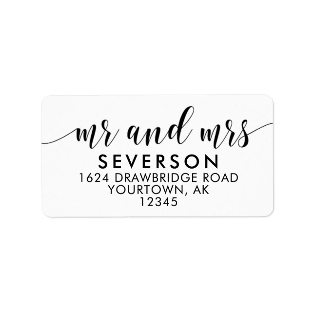 Mr and Mrs Mailing Address Labels (Front)
