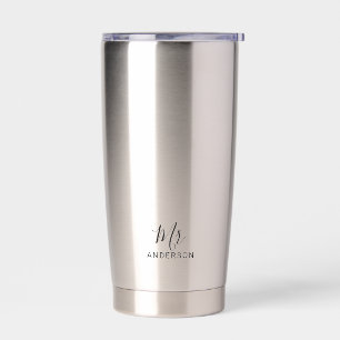Mr and Mrs   Modern Script Personalised Insulated Tumbler